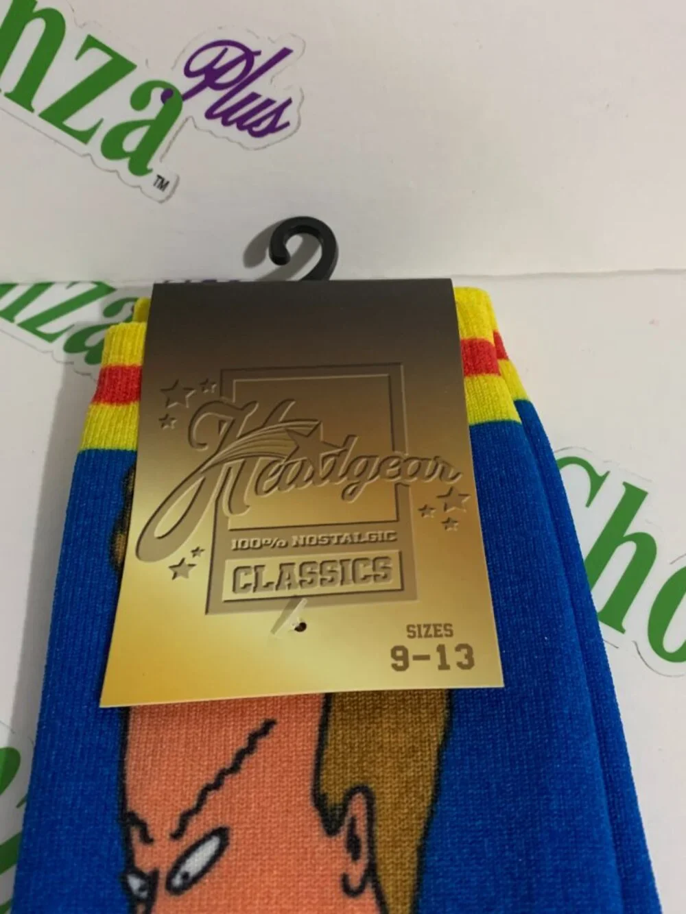 Headgear Classics Socks Bevis And Butthead MTV Crew Blue Mens Size 9 - 13